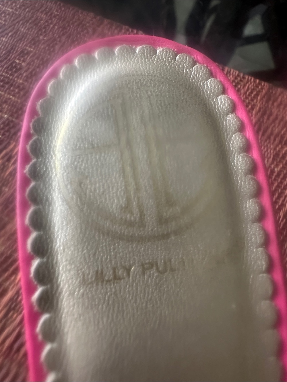 Lilly Pulitzer Pink women’s small heel slip on.